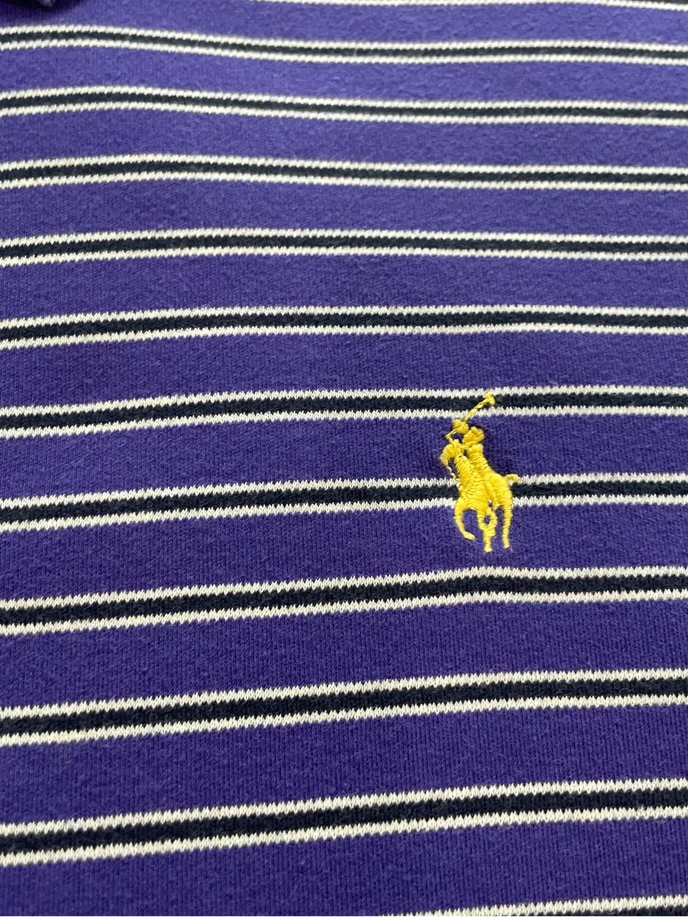 Ralph Lauren Men’s Purple Striped Polo Shirt XL